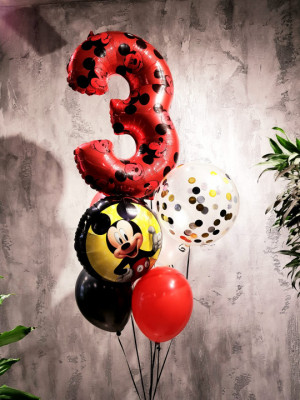 Balonu kompozīcija ar Mikiju Mausu